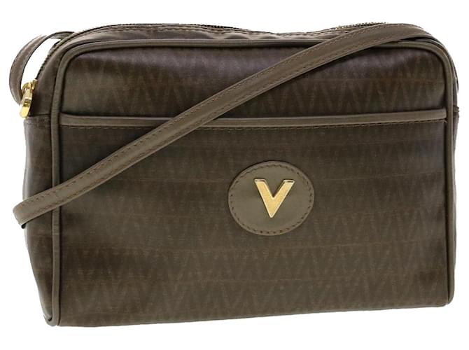 Valentino Garavani VALENTINO Shoulder Bag PVC Leather Brown Auth am4206 Synthetic Leatherette  ref.1069162