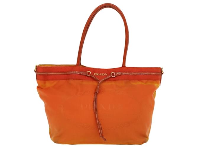 PRADA Tote Bag Nylon Orange Auth yb156  ref.1069173