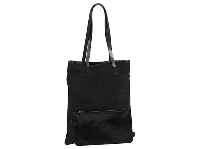 FENDI Zucca Canvas Hand Bag Black Auth am2474g Cloth  ref.1069187