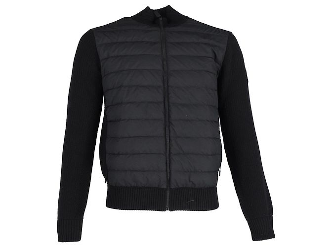 Canada Goose Hybridge Knit Jacket in Black Merino Wool