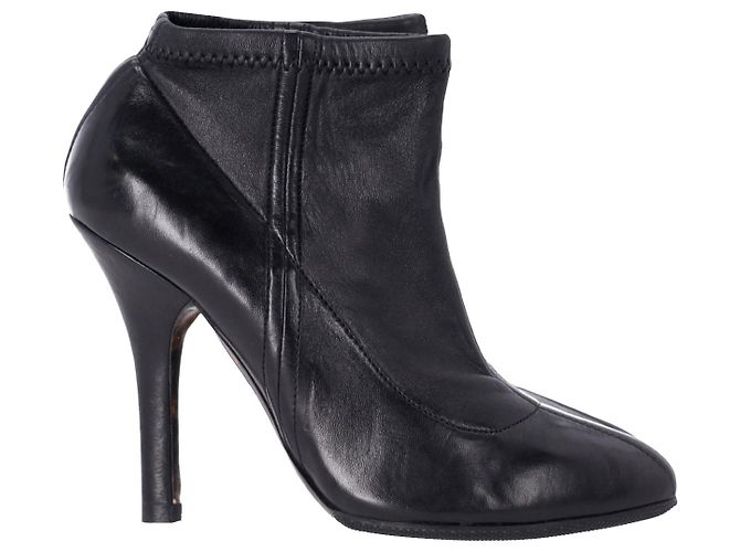 Dolce & Gabbana Bottines à talons hauts en cuir noir