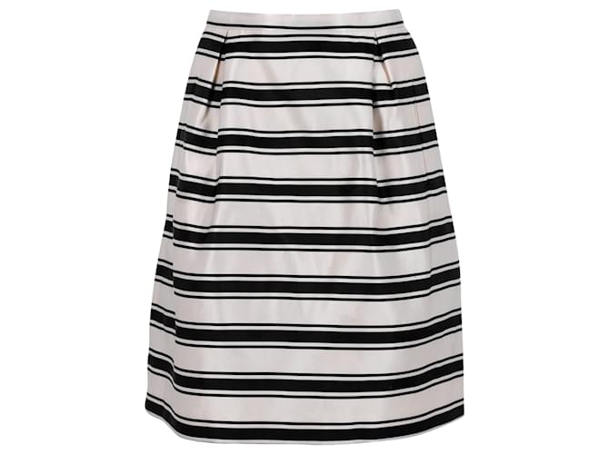 Michael Kors Stripe Skirt in White Silk  ref.1069435