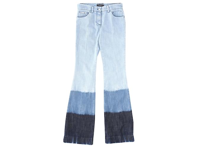 Dolce & Gabbana Gradient Flared Jeans in Blue Cotton  ref.1069437