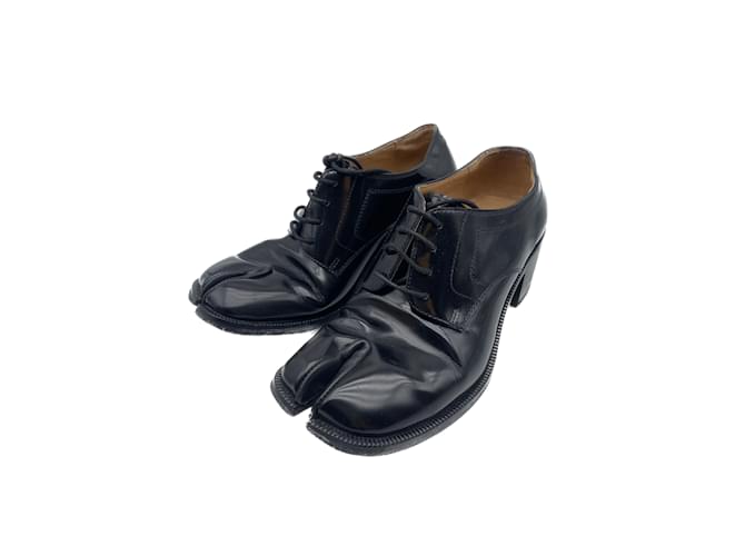 MAISON MARTIN MARGIELA Flats T.eu 36 leather Black ref.1069534