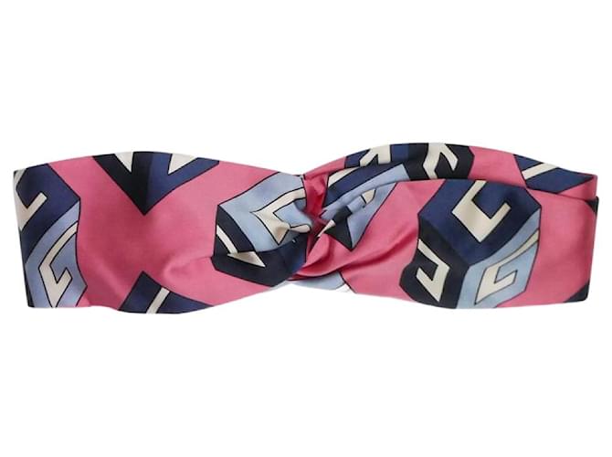 Gucci Pink patterned headscarf Silk  ref.1069542