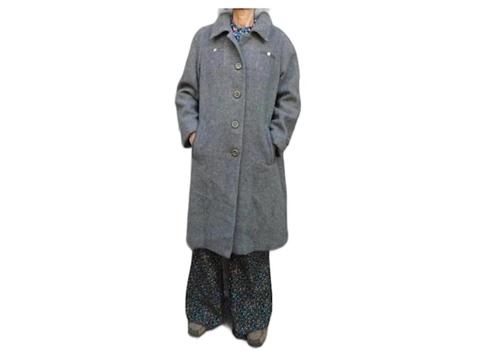 Autre Marque manteau vintage 70's taille 38 Laine Gris  ref.1069579