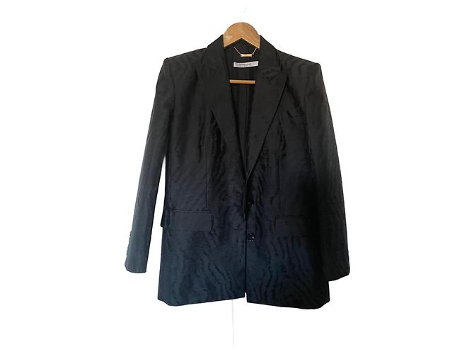 Givenchy Black Blazer Silk Wool Blend