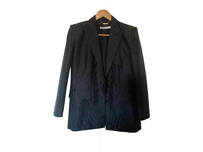 Givenchy Jackets Black Silk Polyester Wool  ref.1069580