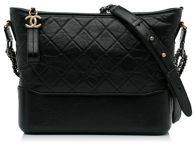 Chanel Black Medium Lambskin Gabrielle Crossbody Leather  ref.1069620