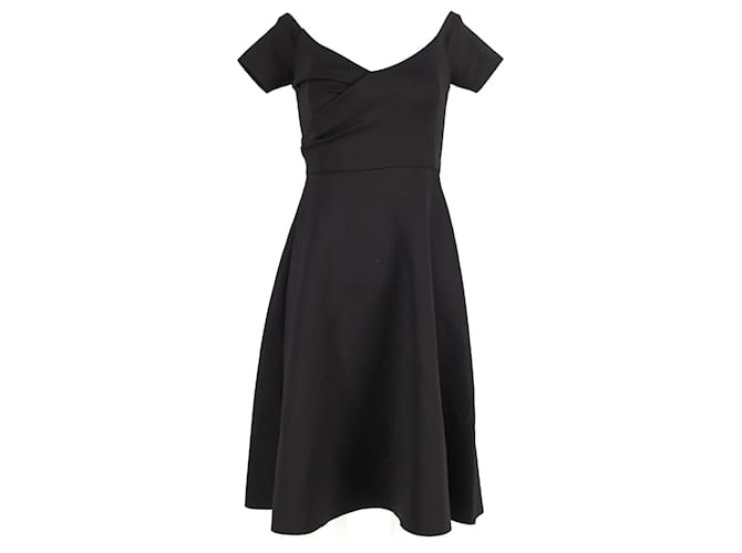 Autre Marque Saloni Drop-Shoulder Sleeve Dress in Black Polyester  ref.1069700