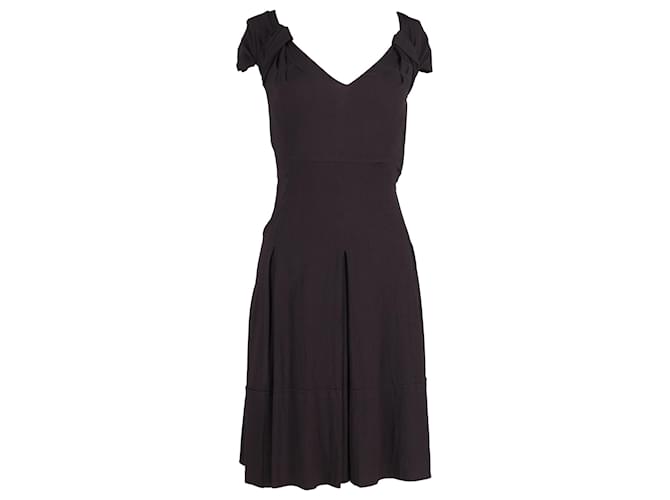 Prada Midi Length Dress in Black Acetate Cellulose fibre  ref.1069705