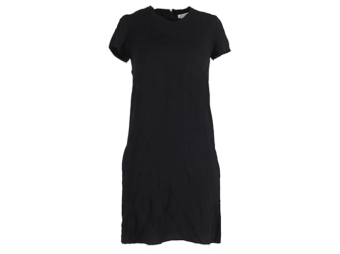 Isabel Marant T-Shirt-Kleid mit rohem Saum aus schwarzem Acetat Zellulosefaser  ref.1069731