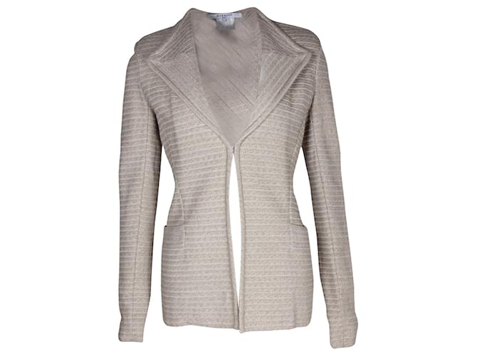Givenchy Striped Blazer Jacket in Beige Wool  ref.1069743
