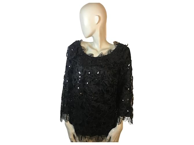 Autre Marque Sequin blouse Black Pearl  ref.1069759