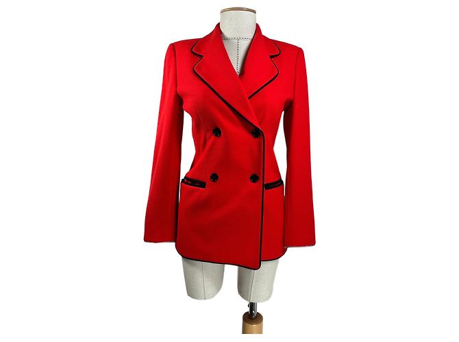 Escada Margaretha Ley Wool Blazer Red