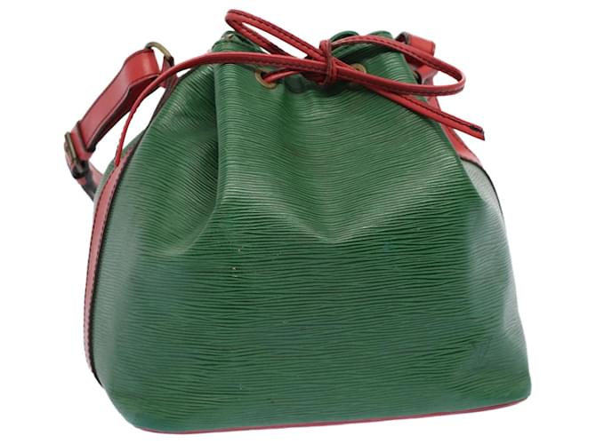 LOUIS VUITTON Epi Petit Noe Shoulder Bag Green Red M44147 LV Auth ar10171b Leather  ref.1069824