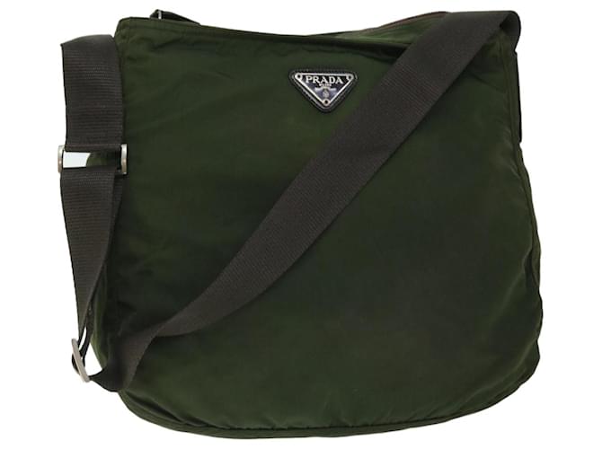 PRADA Shoulder Bag Nylon Green Auth ac2157  ref.1069851