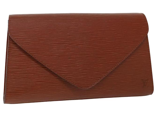 LOUIS VUITTON Epi Art Deco Clutch Bag Brown M52633 LV Auth 53876 Leather  ref.1069895