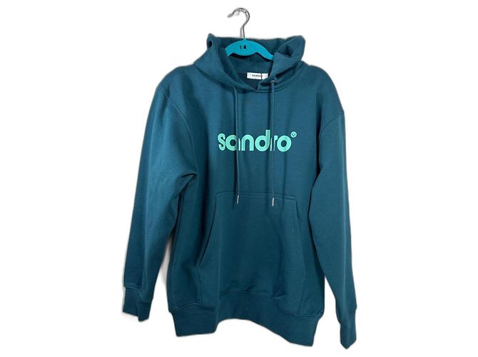 Sandro Sweatshirt Grün Baumwolle M 