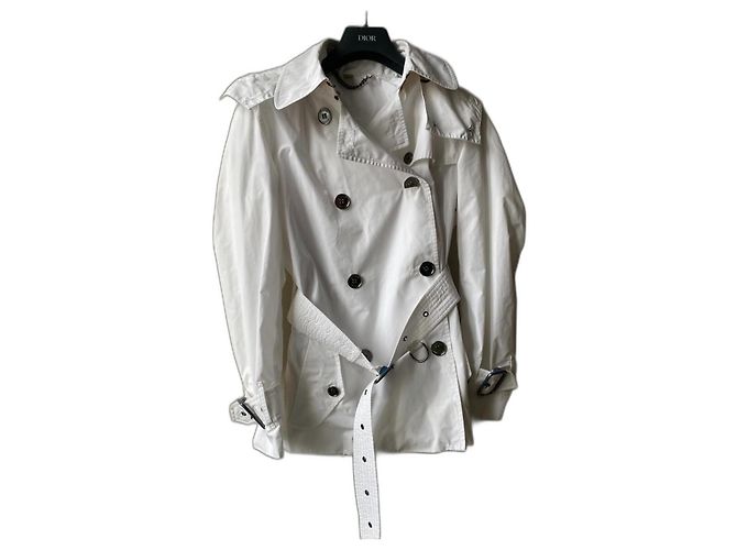 Burberry Giacca a vento Anorak Bianca in Cotone Bianco