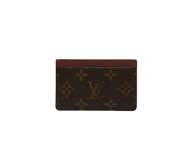 Louis Vuitton Monogram Card Holder M61733 Brown Cloth  ref.1070018