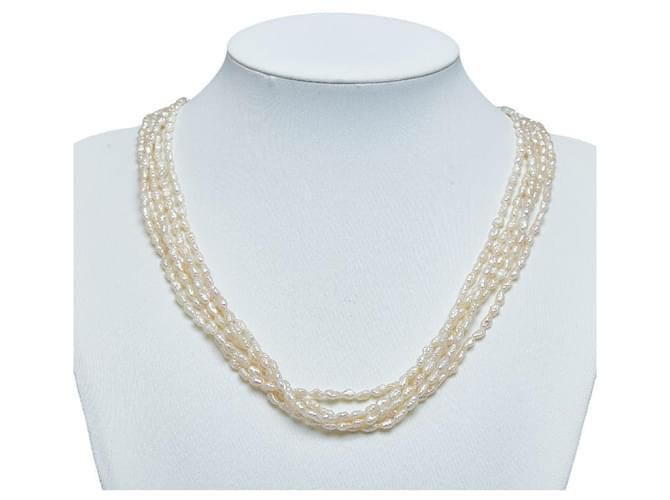 & Other Stories 5-Strand Pearl Necklace White  ref.1070036