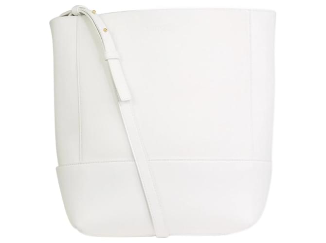 Bottega Veneta Bolsa bucket de couro branca Branco  ref.1070213