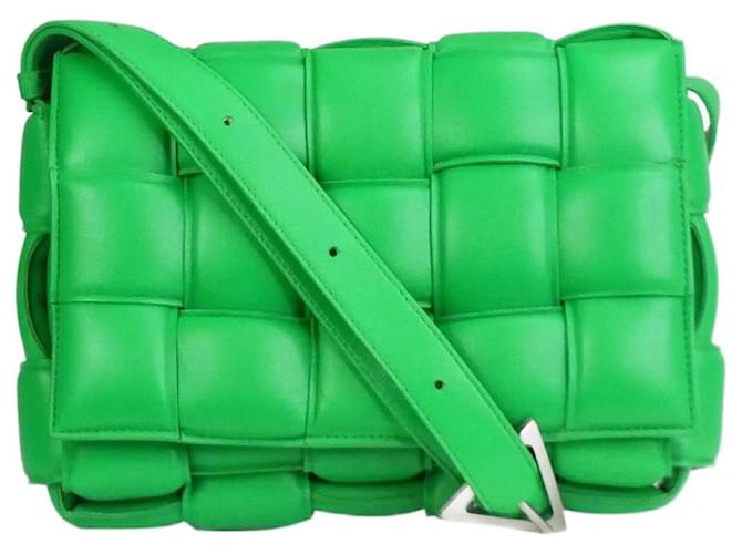 Bottega Veneta Parakeet padded Cassette bag Green Leather  ref.1070216