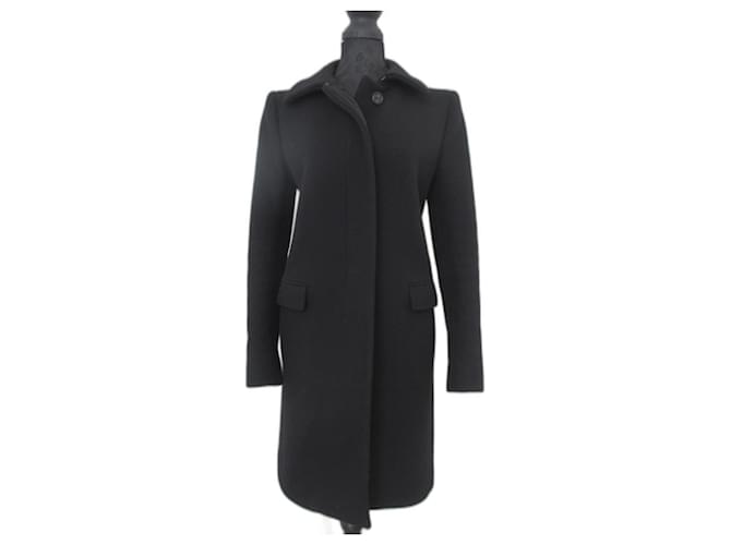 Manteau PRADA noir en laine vierge  ref.1070264