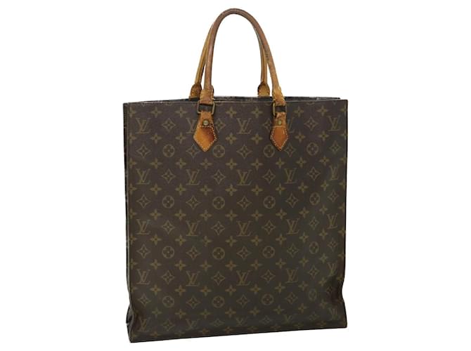 LOUIS VUITTON Monogram Sac Plat Hand Bag M51140 LV Auth 53922 Cloth  ref.1070371