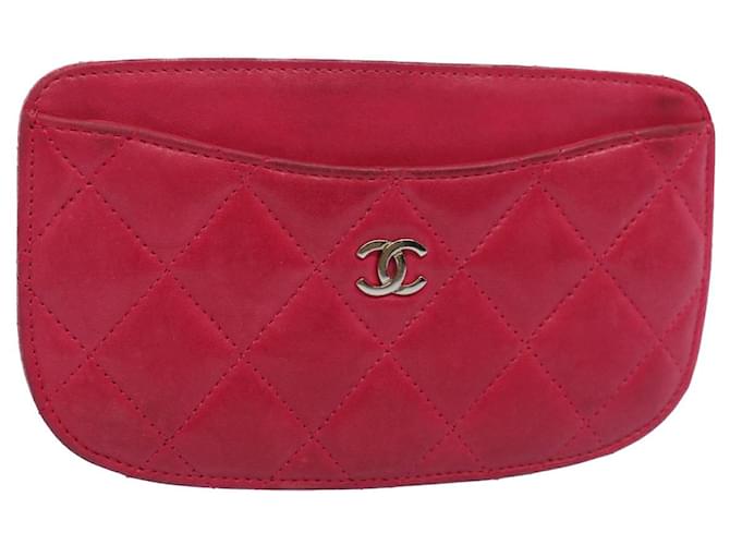 CHANEL Pouch Lamb Skin Pink CC Auth bs8239  ref.1070376
