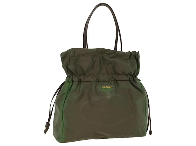 PRADA Shoulder Bag Nylon Khaki Auth ep1672  ref.1070403