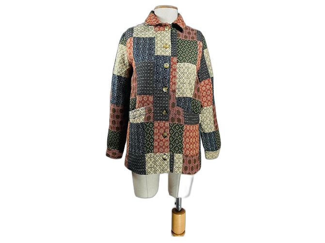 SéZane Will Dama Cappotto oversize in jacquard patchwork Multicolore