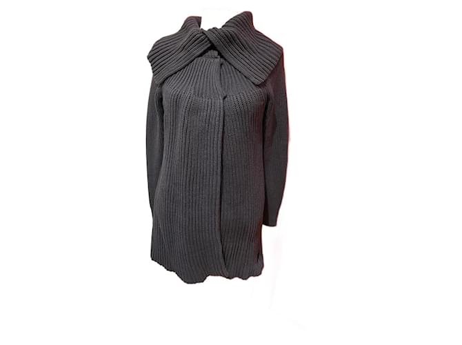 Comptoir Des Cotonniers Coats, Outerwear Dark grey Cotton  ref.1070434