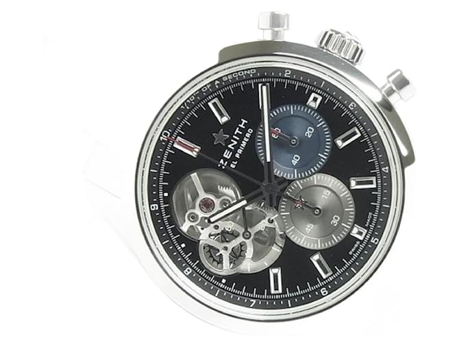 Zénith ZENITH Chrono Master opened black Dial 03.3300.3604/21.M3300 Mens Silvery Steel  ref.1070436