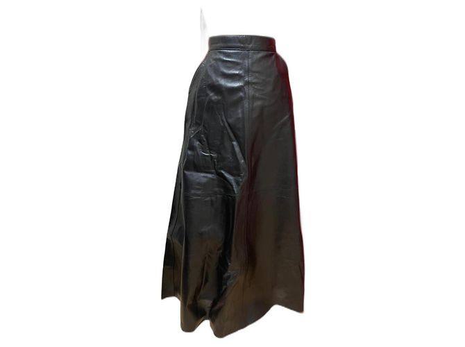 Gonna lunga in pelle nera Kenzo Nero