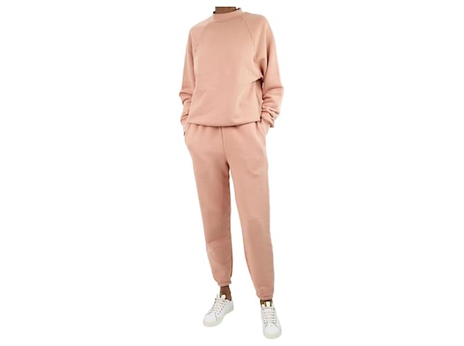 Autre Marque Korallenfarbenes Set aus Sweatshirt und Jogginghose – Größe XXS Pink Baumwolle  ref.1070483