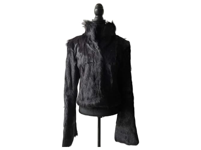 Giorgio Armani fur coat Black  ref.1070528