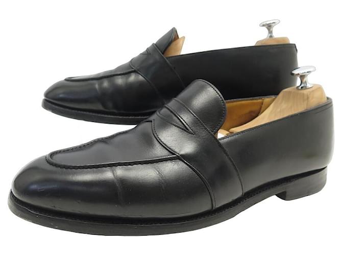JOHN LOBB SHOES LOPEZ LOAFERS 9.5E 43.5 BLACK LEATHER LOAFERS  ref.1070714