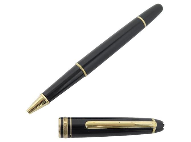 PENNA ROLLER VINTAGE MONTBLANC MEISTERSTUCK CLASSIC IN ORO 12890 PENNA IN RESINA Nero  ref.1070914