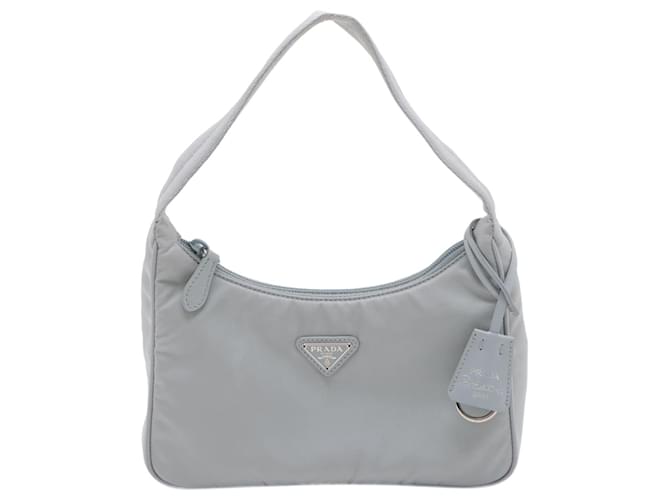 Prada Light grey Re-Edition 2000 Re-Nylon shoulder bag  ref.1070960