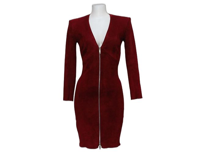 Vestido camurça stretch granada JITROIS T.36 fr Vermelho