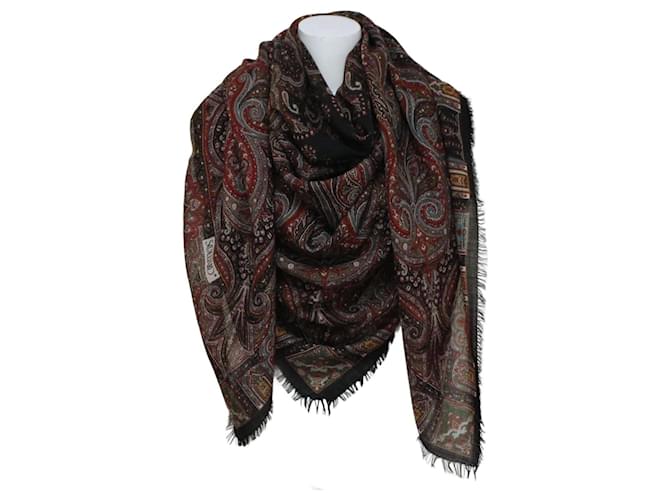 Autre Marque Châle, foulard motifs cachemire SOULEIADO Laine Multicolore  ref.1071117