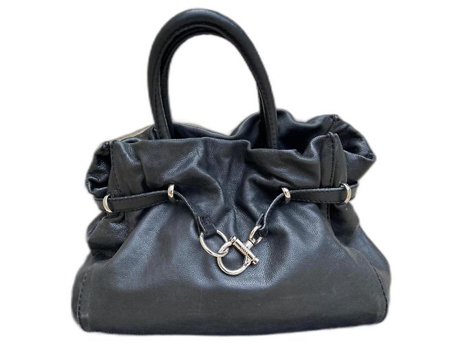 Borsa Sonia Rykiel in pelle nera Nero