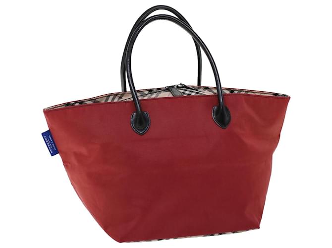 BURBERRY Blue Label Tote Bag Nylon Rouge Auth cl766  ref.1071265