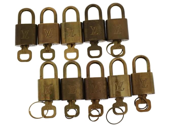 Louis Vuitton padlock 10set Gold Tone LV Auth ep1731 Metal  ref.1071266