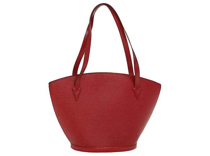 LOUIS VUITTON Epi Saint Jacques Shopping Shoulder Bag Red M52277 LV Auth ep1642 Leather  ref.1071304