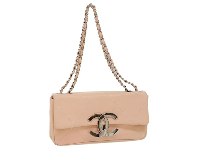 CHANEL Matelasse Chain Shoulder Bag Leather Pink CC Auth 53097  ref.1071320