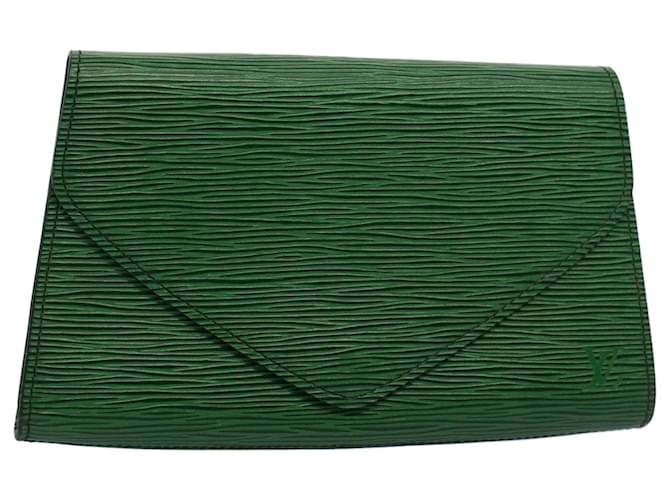 Bolsa Clutch LOUIS VUITTON Epi Art Deco Verde M52634 Autenticação de LV 52968 Couro  ref.1071381