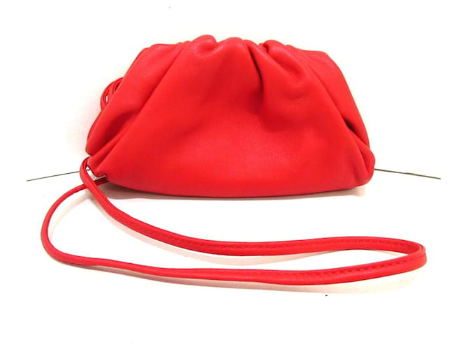 Bottega veneta pouch Red Leather  ref.1071461